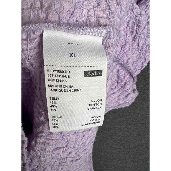 Elodie Textured Sleeveless Bodycon Mini Dress Purple Stretch Elastic Women XL - Picture 7 of 9